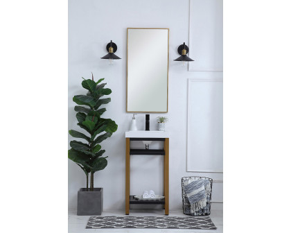 Elegant Bathroom Vanity - Golden Black, L 18" (VF14018GB)