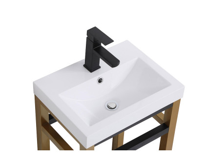 Elegant Bathroom Vanity - Golden Black, L 18" (VF14018GB)