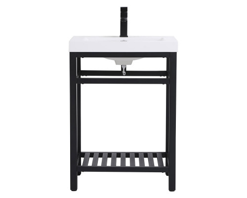 Elegant Bathroom Vanity - Black, L 24" (VF14024BK)