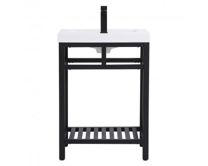 Elegant Bathroom Vanity - Black, L 24" (VF14024BK)