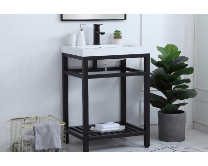 Elegant Bathroom Vanity - Black, L 24" (VF14024BK)