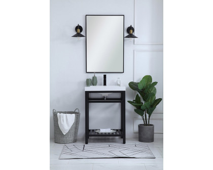 Elegant Bathroom Vanity - Black, L 24" (VF14024BK)