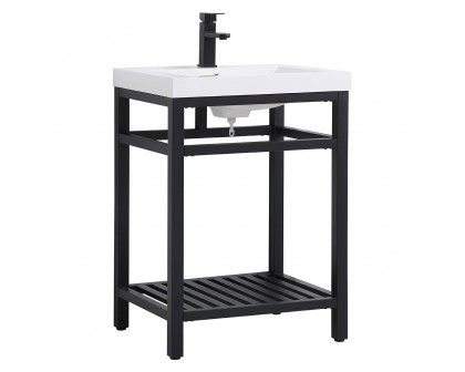 Elegant Bathroom Vanity - Black, L 24" (VF14024BK)