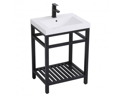 Elegant Bathroom Vanity - Black, L 24" (VF14024BK)