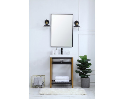 Elegant Bathroom Vanity - Golden Black, L 24" (VF14024GB)