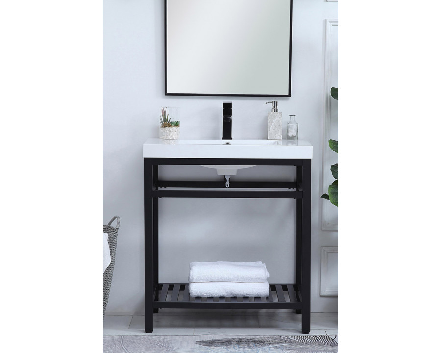 Elegant Bathroom Vanity - Black, L 30" (VF14030BK)