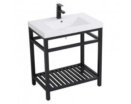 Elegant Bathroom Vanity - Black, L 30" (VF14030BK)