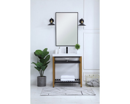 Elegant Bathroom Vanity - Golden Black, L 30" (VF14030GB)