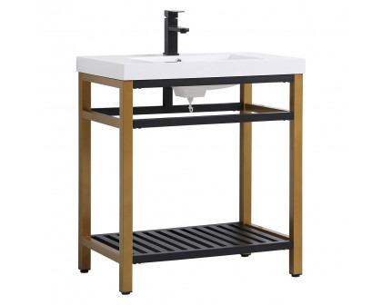 Elegant Bathroom Vanity - Golden Black, L 30" (VF14030GB)