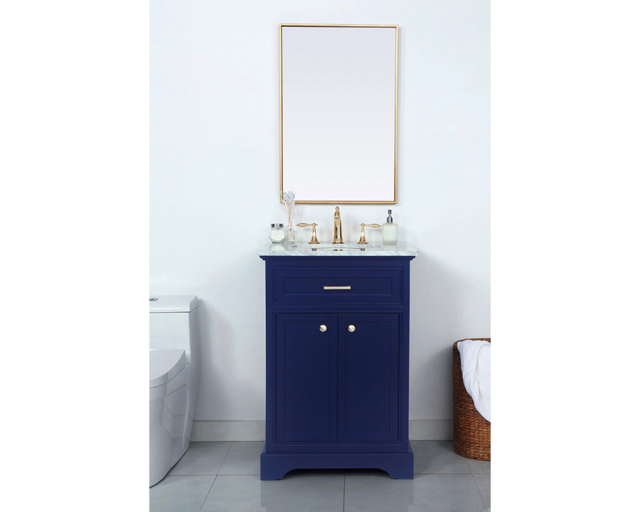 Elegant Bathroom Vanity - Blue, L 24" (VF15024BL)