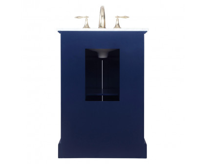 Elegant Bathroom Vanity - Blue, L 24" (VF15024BL)