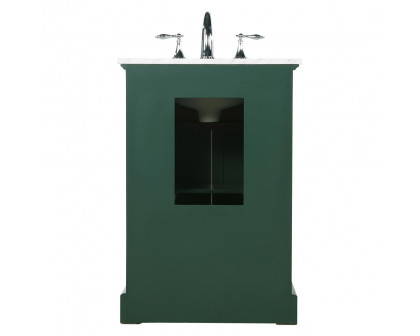 Elegant Bathroom Vanity - Green, L 24" (VF15024GN)