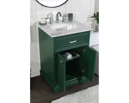 Elegant Bathroom Vanity - Green, L 24" (VF15024GN)