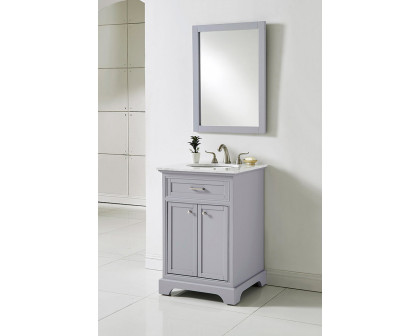 Elegant Bathroom Vanity - Gray, L 24" (VF15024GR)