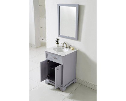 Elegant Bathroom Vanity - Gray, L 24" (VF15024GR)