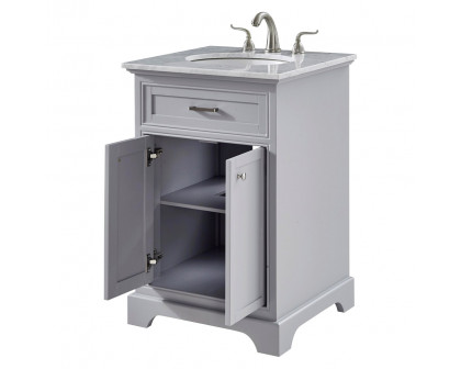 Elegant Bathroom Vanity - Gray, L 24" (VF15024GR)