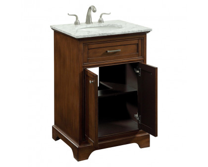 Elegant Bathroom Vanity - Teak, L 24" (VF15024TK)