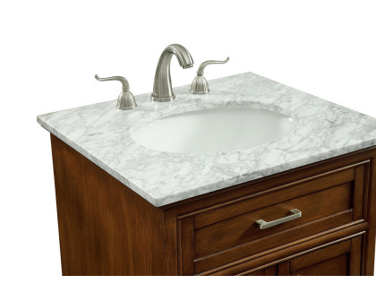 Elegant Bathroom Vanity - Teak, L 24" (VF15024TK)