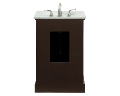 Elegant Bathroom Vanity - Teak, L 24" (VF15024TK)