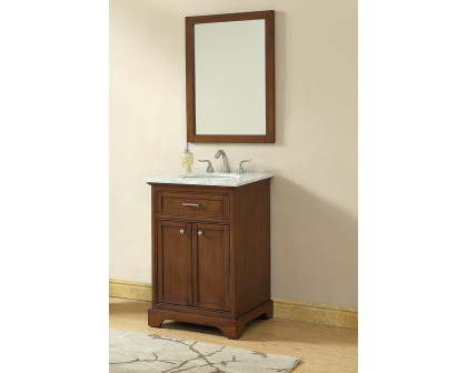 Elegant Bathroom Vanity - Teak, L 24" (VF15024TK)