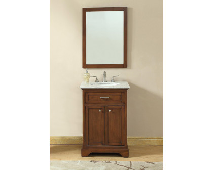 Elegant Bathroom Vanity - Teak, L 24" (VF15024TK)