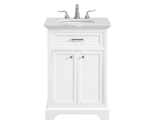 Elegant Bathroom Vanity - White, L 24" (VF15024WH)