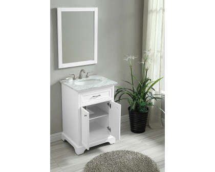 Elegant Bathroom Vanity - White, L 24" (VF15024WH)