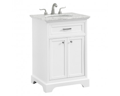 Elegant Bathroom Vanity - White, L 24" (VF15024WH)