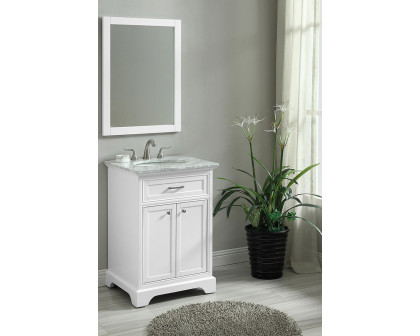 Elegant Bathroom Vanity - White, L 24" (VF15024WH)