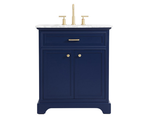 Elegant Bathroom Vanity - Blue, L 30" (VF15030BL)