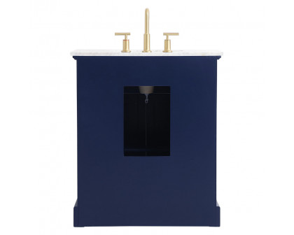 Elegant Bathroom Vanity - Blue, L 30" (VF15030BL)