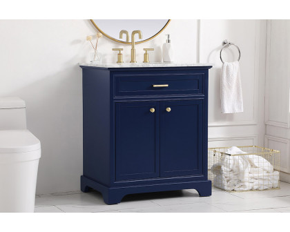 Elegant Bathroom Vanity - Blue, L 30" (VF15030BL)