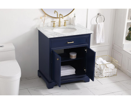 Elegant Bathroom Vanity - Blue, L 30" (VF15030BL)