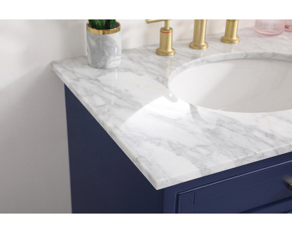 Elegant Bathroom Vanity - Blue, L 30" (VF15030BL)