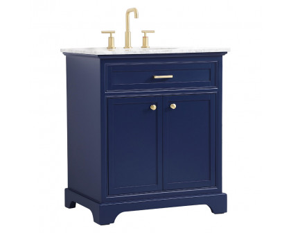 Elegant Bathroom Vanity - Blue, L 30" (VF15030BL)