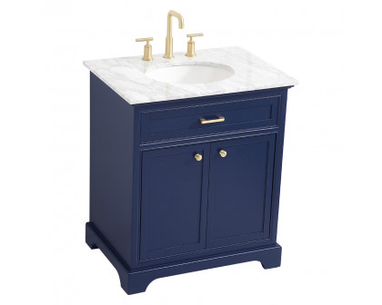 Elegant Bathroom Vanity - Blue, L 30" (VF15030BL)