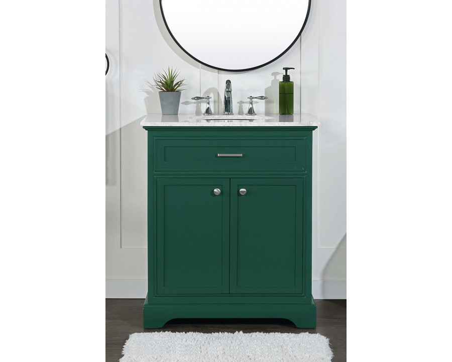 Elegant Bathroom Vanity - Green, L 30" (VF15030GN)