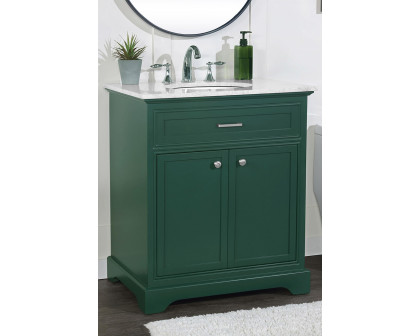 Elegant Bathroom Vanity - Green, L 30" (VF15030GN)