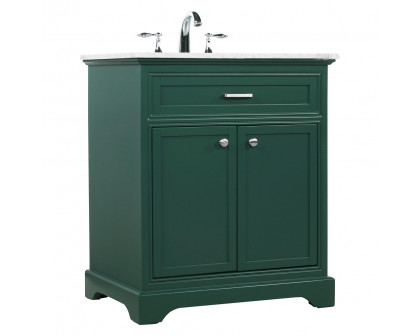 Elegant Bathroom Vanity - Green, L 30" (VF15030GN)