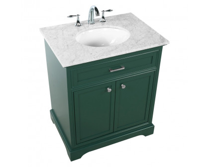 Elegant Bathroom Vanity - Green, L 30" (VF15030GN)