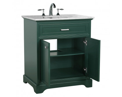 Elegant Bathroom Vanity - Green, L 30" (VF15030GN)