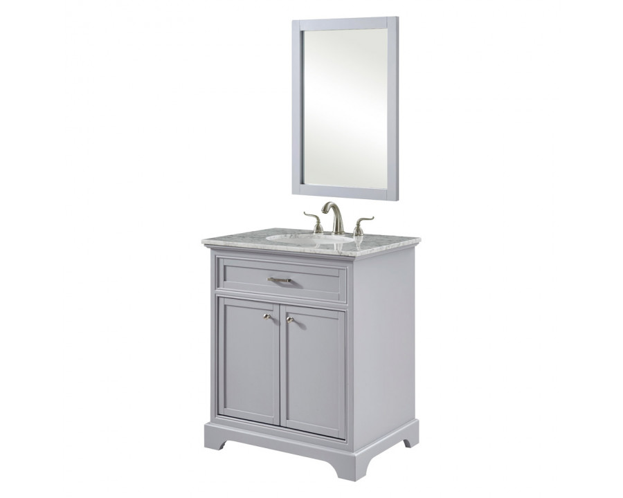 Elegant Bathroom Vanity - Gray, L 30" (VF15030GR)