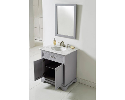 Elegant Bathroom Vanity - Gray, L 30" (VF15030GR)