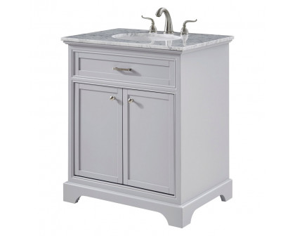 Elegant Bathroom Vanity - Gray, L 30" (VF15030GR)