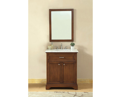 Elegant Bathroom Vanity - Teak, L 30" (VF15030TK)