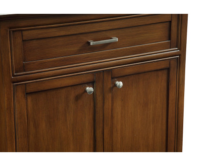 Elegant Bathroom Vanity - Teak, L 30" (VF15030TK)