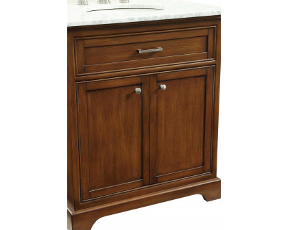 Elegant Bathroom Vanity - Teak, L 30" (VF15030TK)