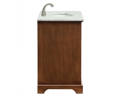 Elegant Bathroom Vanity - Teak, L 30" (VF15030TK)