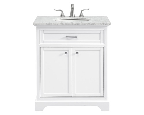 Elegant Bathroom Vanity - White, L 30" (VF15030WH)