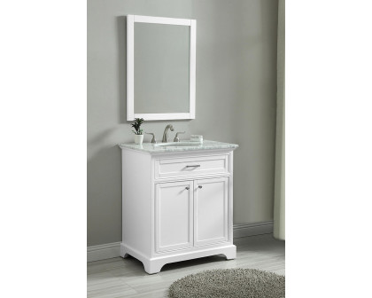 Elegant Bathroom Vanity - White, L 30" (VF15030WH)